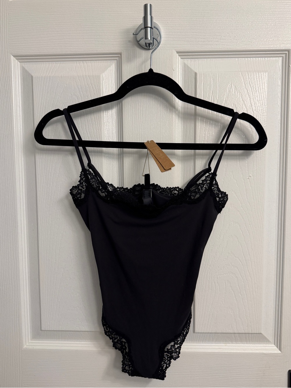 Skims Black Lace Trim Bodysuit - NWT - XS